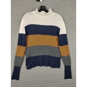 🍁Madewell Autumn/Winter Colorblock Sweater - Cream, Navy, Gold, Grey